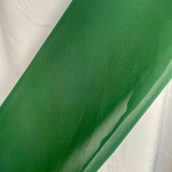 Loft Cotton Blend Sheer Sleeve Sweater Pine Green Sz Large Lightweight Fairycore - Picture 10 of 15